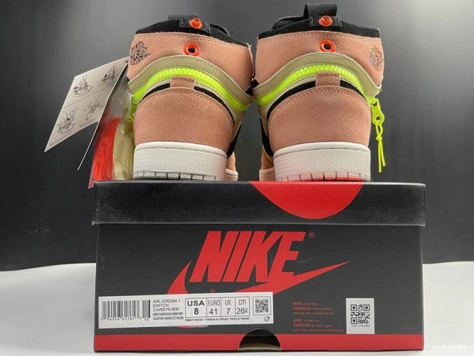Cheap Jordan Air Peach Switch 1 CW6576-800 High 0709